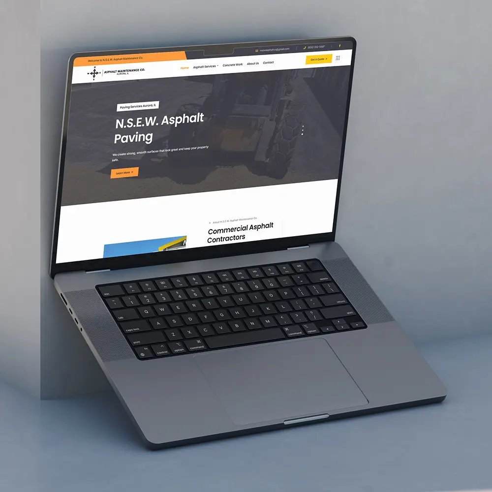 nsew asphalt website redesign by evolve with digital web design chicago